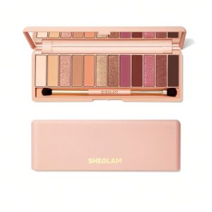پالت سایه ۱۲ رنگ شیگلم همراه با براش(SHEGLAM 12 Colors Eyeshadow Palette)